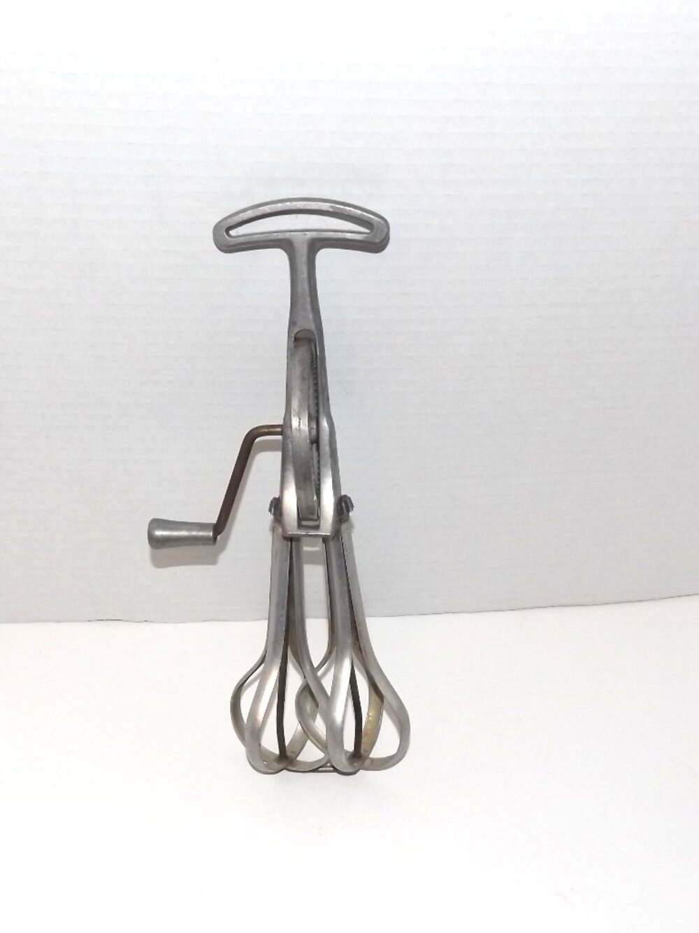Antique Aluminum Beauty Hand Egg Beater Whisk Ullman New York Circa 1920-23